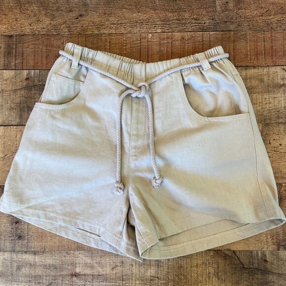 FP Fast Pace Vintage Cotton Shorts Preppy Nautical Rope Tie Pull On Small - Picture 5 of 5